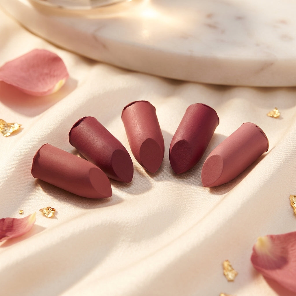 Velvet Matte Lipstick Set — 5 Shades by Lumière Beauty
