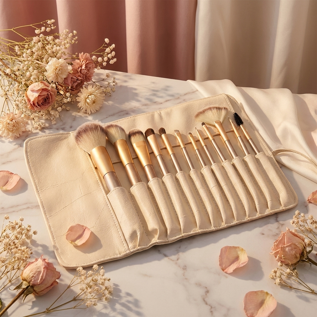 Champagne Pro Brush Set by Lumière Beauty