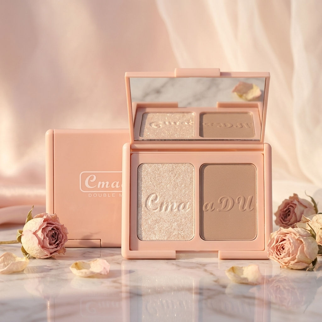 Rosy Glow Blush & Highlight Duo Powder by Lumière Beauty